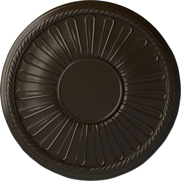 Ekena Millwork Leandros Ceiling Medallion (Fits Canopies up to 6 3/8"), 19 7/8"OD x 1 1/4"P, Stone Hearth CM22LNSHF - main